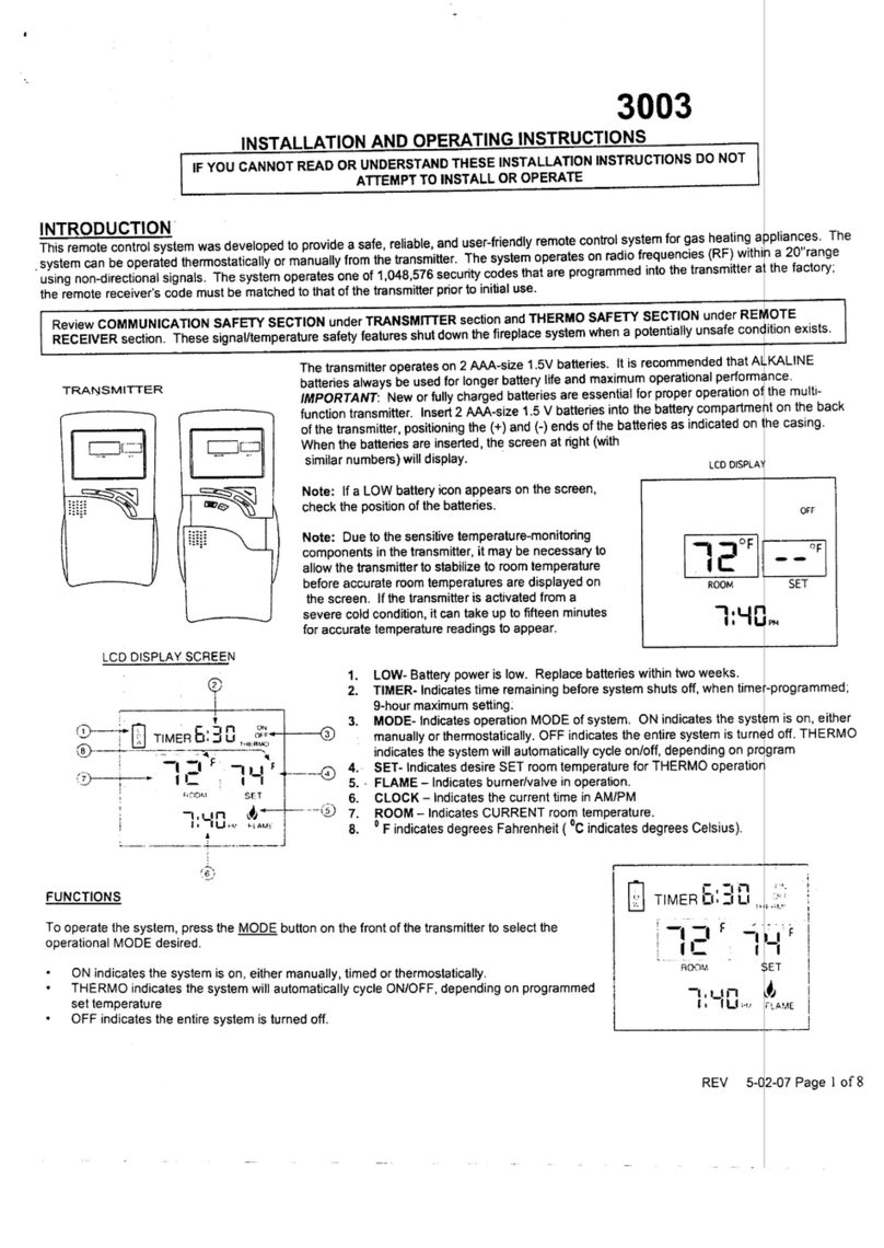 Skytech AC-3003 Installation and operating insctructions