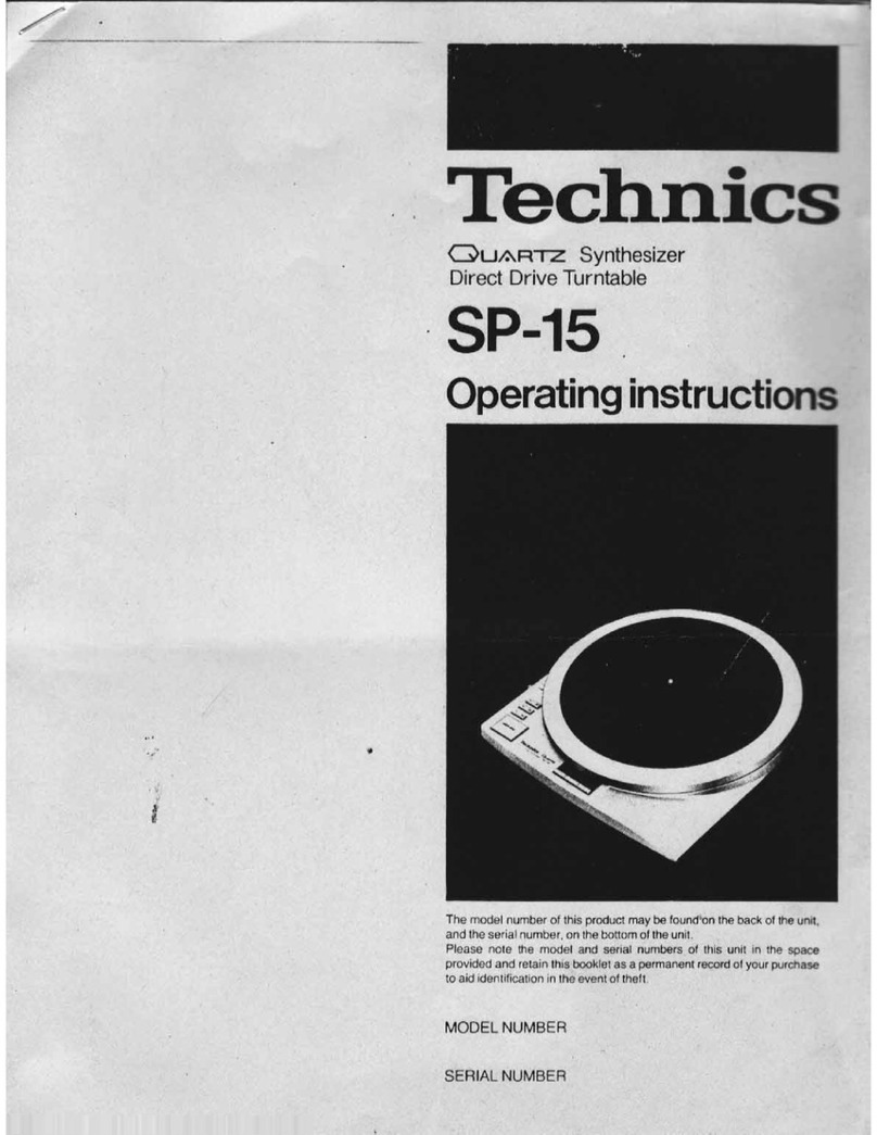 Technics SP-15 User manual