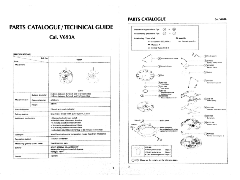 Seiko V693A Installer manual