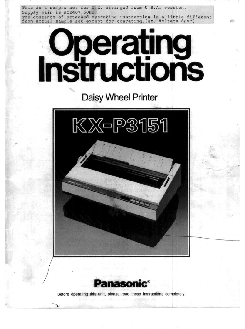 Panasonic KX-P3151 User manual