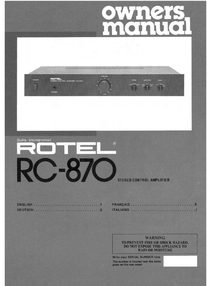 Rotel RC-870 User manual