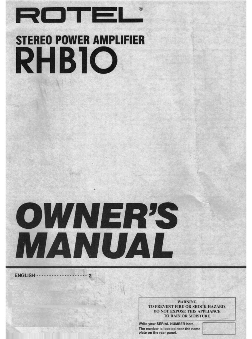Rotel RHB-10 User manual
