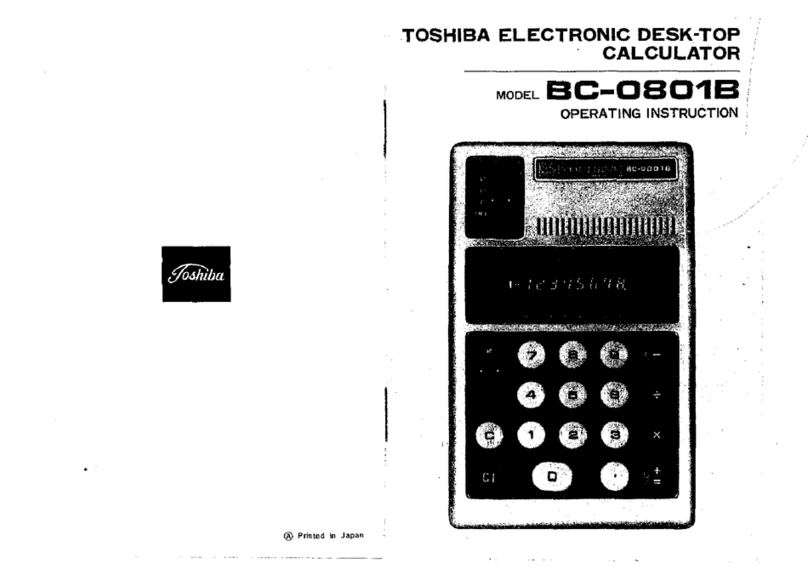 Toshiba BC-0801B operating instructions