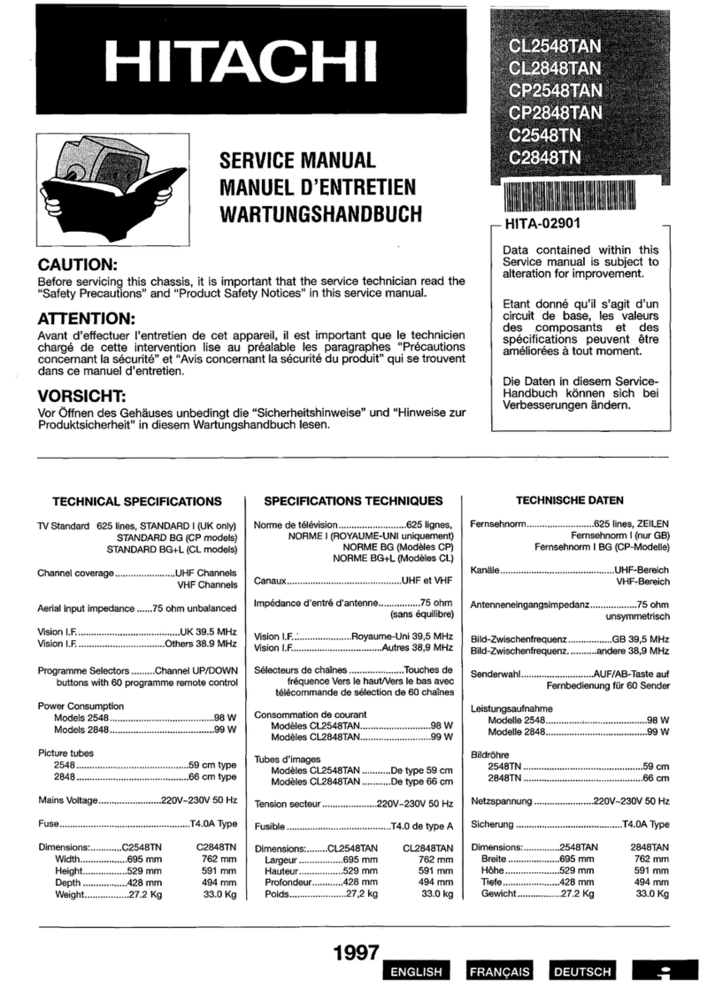 Hitachi CL2848TAN User manual
