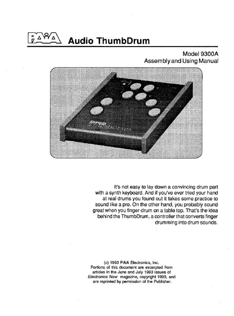 Paia 9300A Assembly and using manual