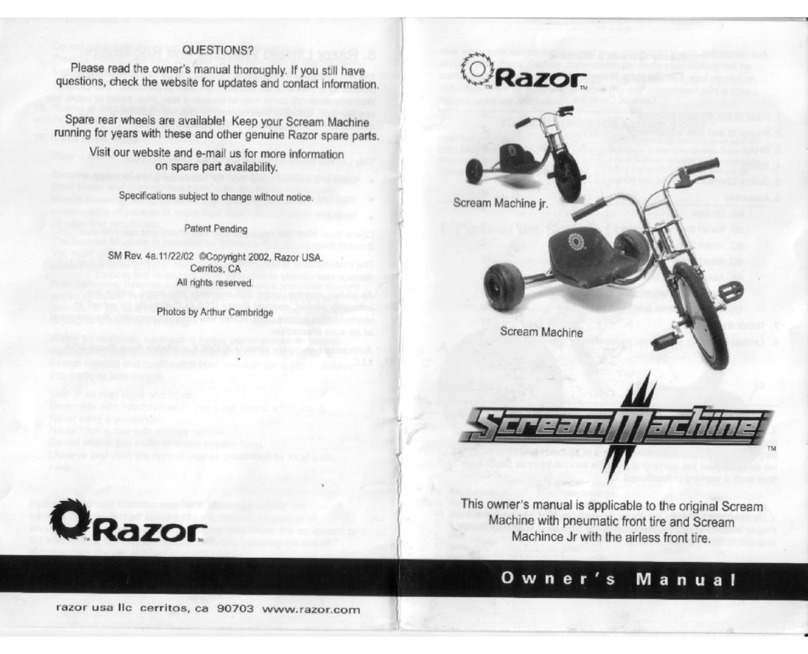 Razor Electric Scream Machine User manual