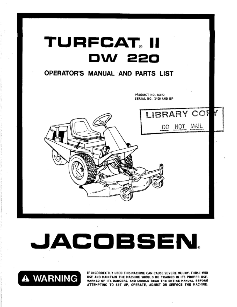 Jacobsen Turfcat II DW 220 Installation and maintenance instructions