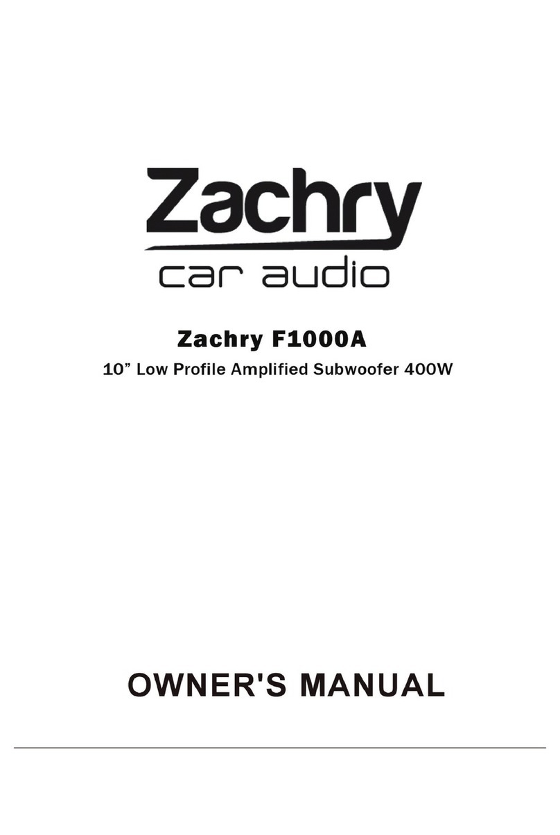Zachry F1000A owner's manual