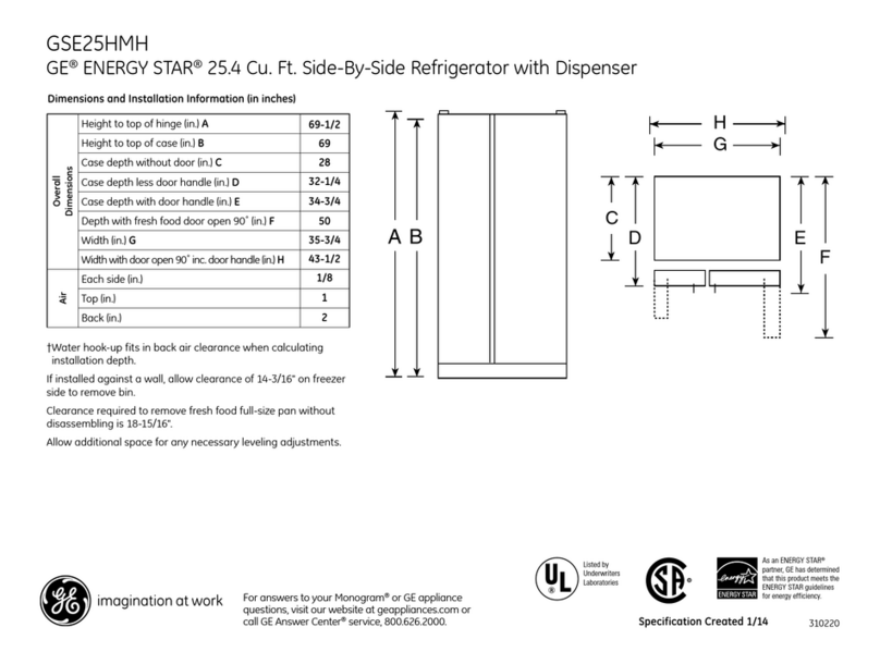 GE GSE25HMH Manual