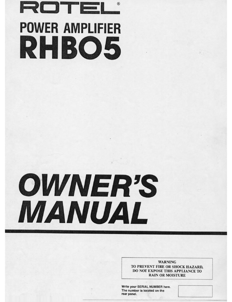 Rotel RHB-05 User manual