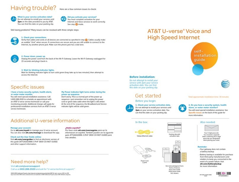 AT&T 3800 Self-installation guide