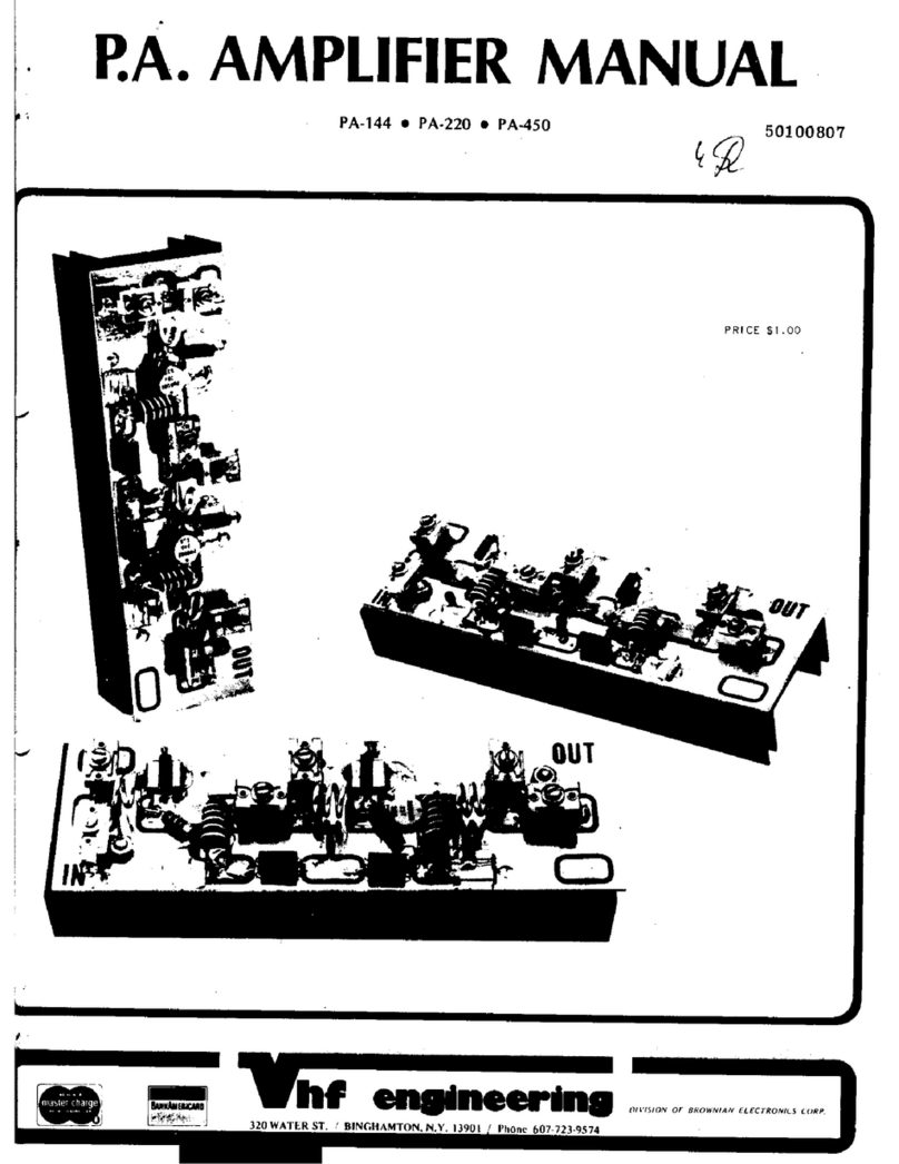 VHF Engineering PA-144 Manual guide