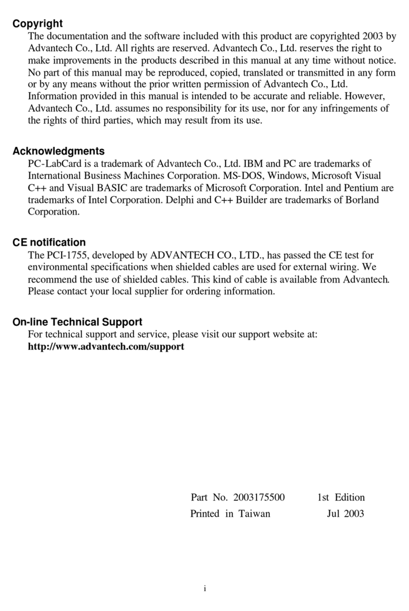 Advantech PCI-1755 user manual