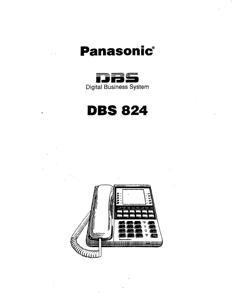 Panasonic DBS 824 User manual Panasonic DBS 824 User manual