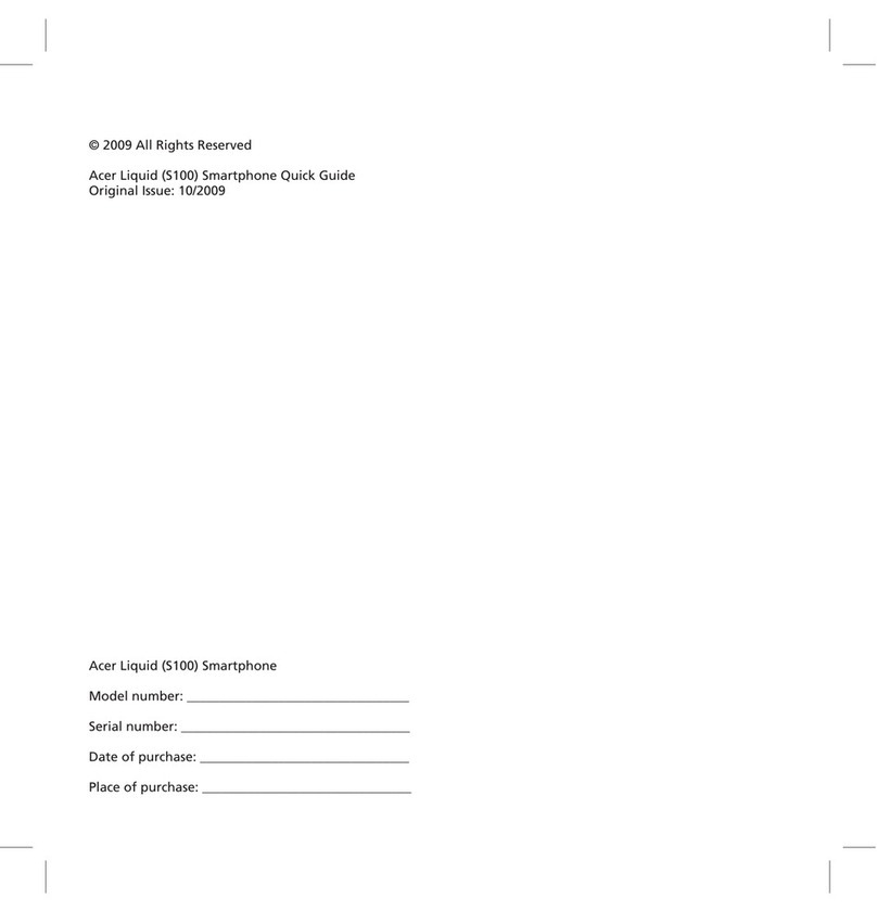 Acer liquid es 100 User manual Acer liquid es 100 User manual