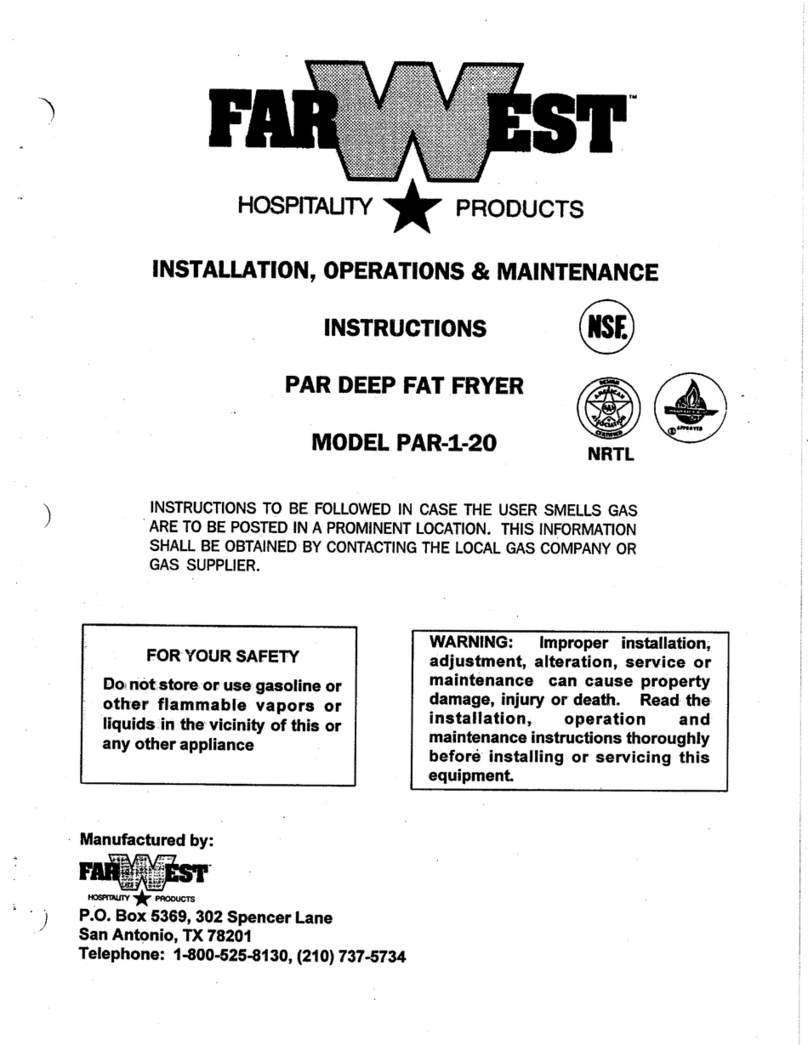 Far West PAR-1-20 Installation, operation & maintenance instructions