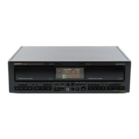 Onkyo TA-RW909 User manual Onkyo TA-RW909 User manual