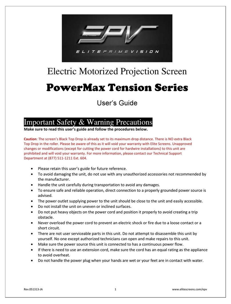 EPV PowerMax Tension Series User manual EPV PowerMax Tension Series User manual