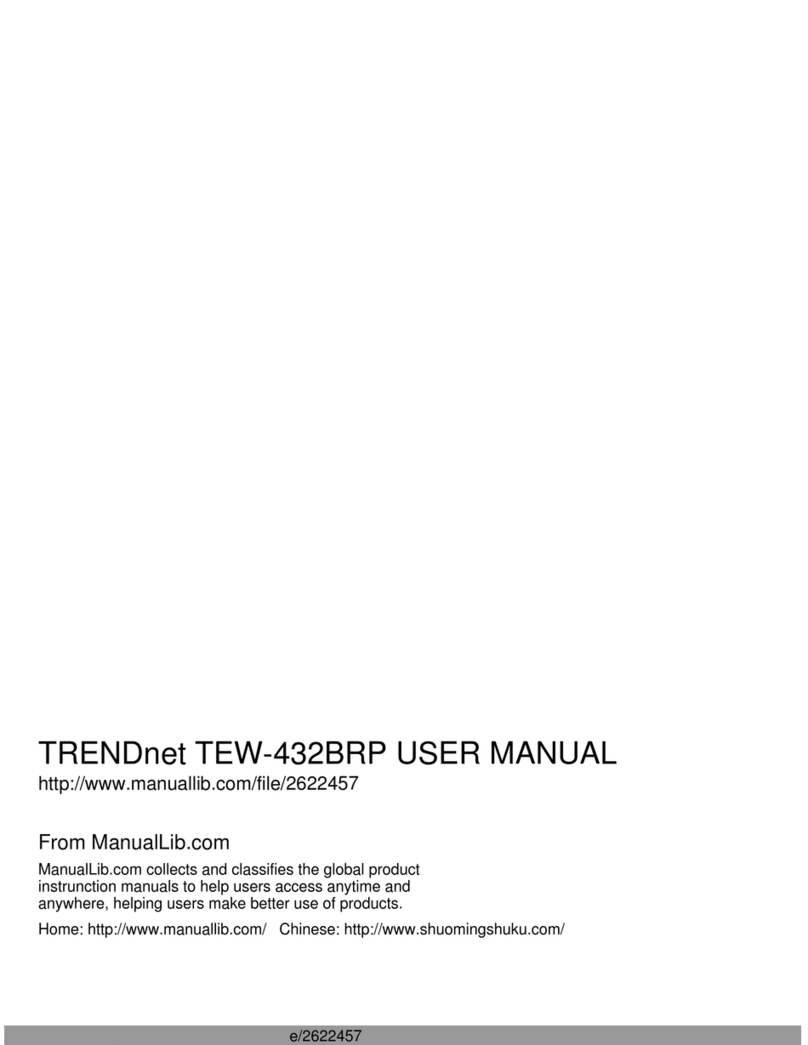 TRENDnet TEW-432BRP - Wireless Router User manual