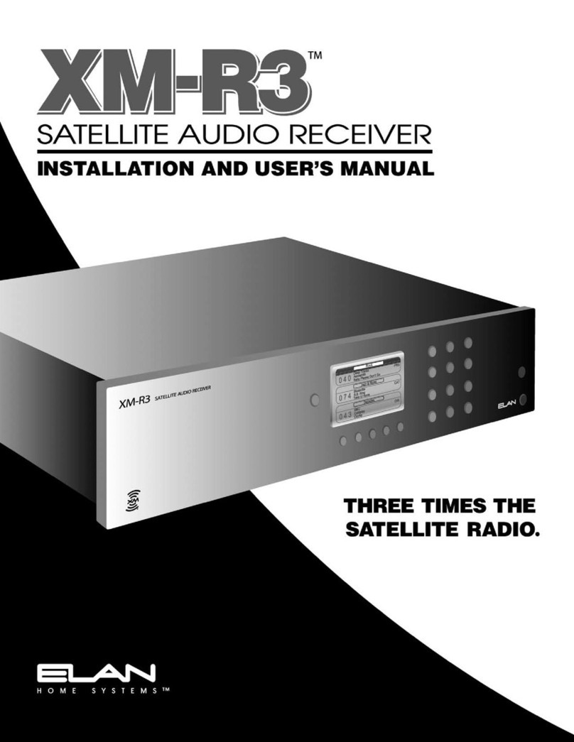 Elan XM-R3 Installation and user manual