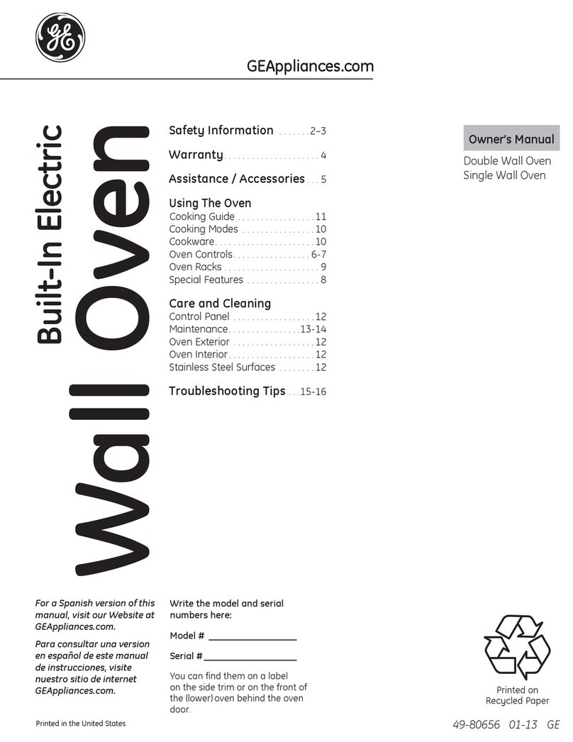 GE Double Wall Oven User manual