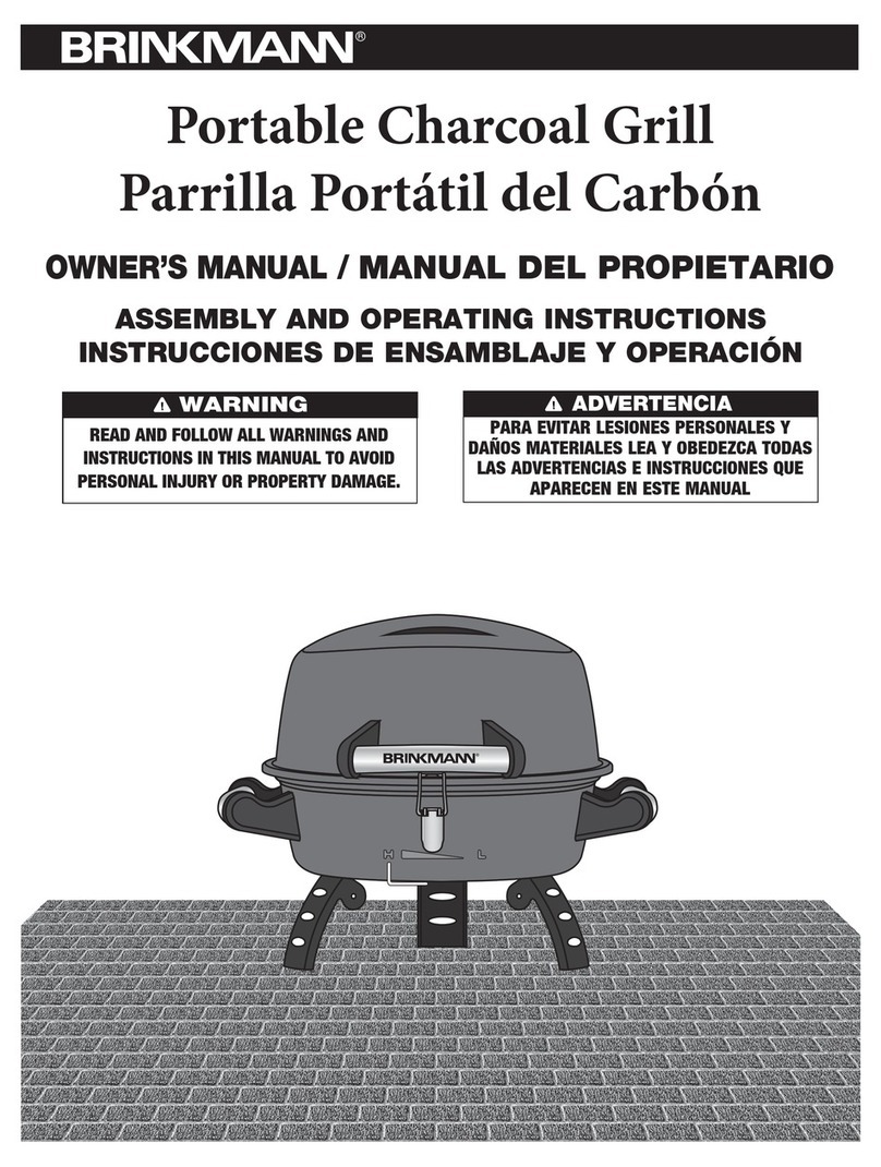 Brinkmann Charcoal Grill User manual Brinkmann Charcoal Grill User manual