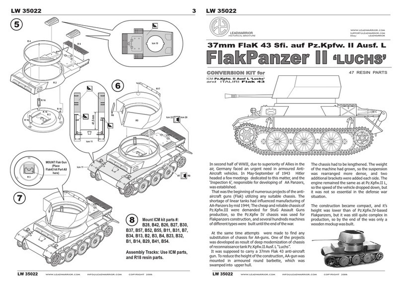 LEADWARRIOR LW 35022 Flakpanzer II LUCHS manual