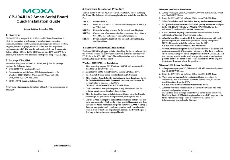 Moxa Technologies CP-104JU V2 User manual
