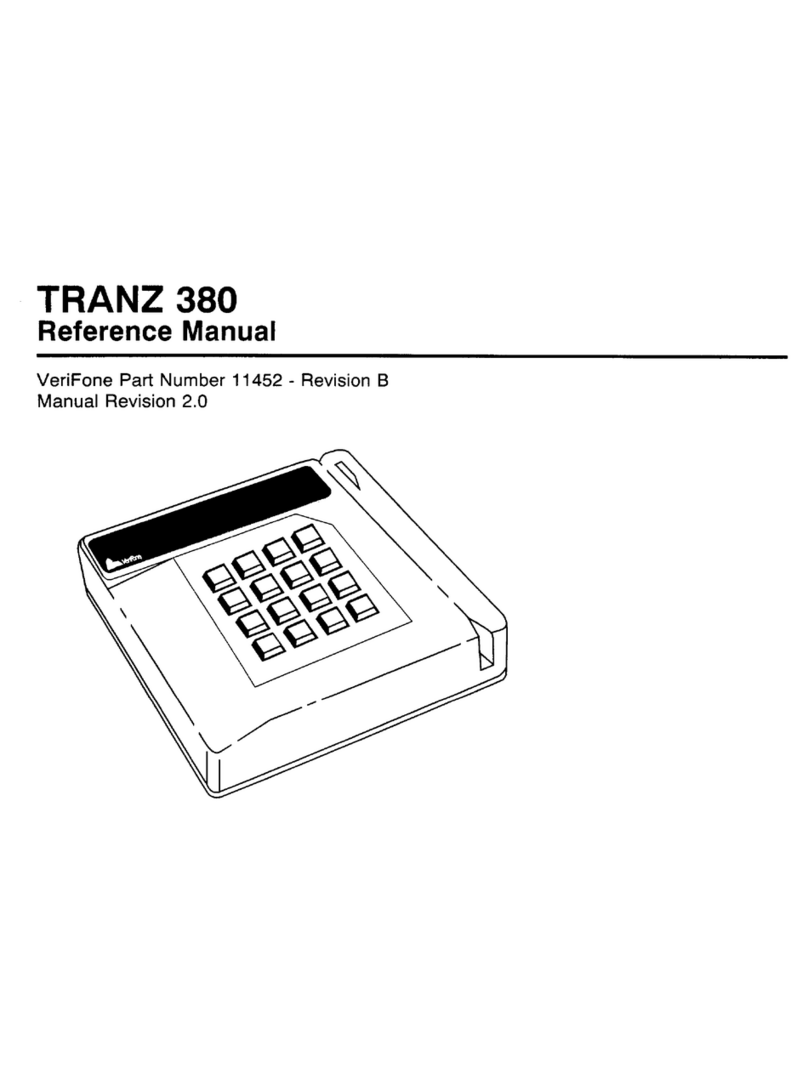 VeriFone TRANZ 380 User manual