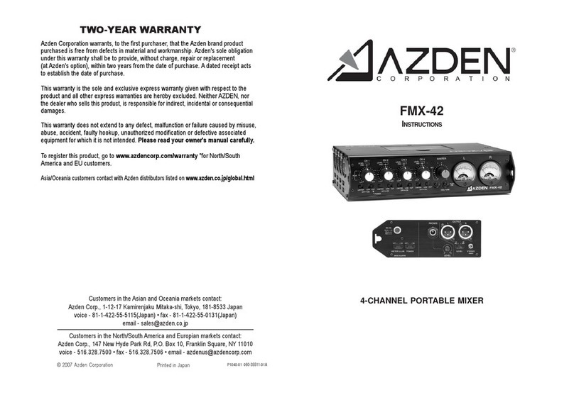 Azden FMX-42 instructions
