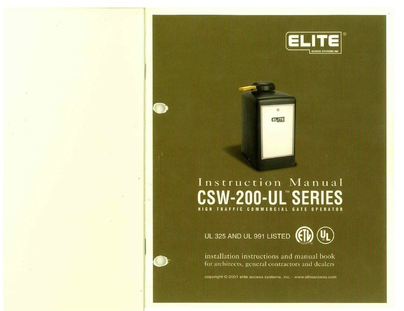 Elite CSW200UL instruction manual