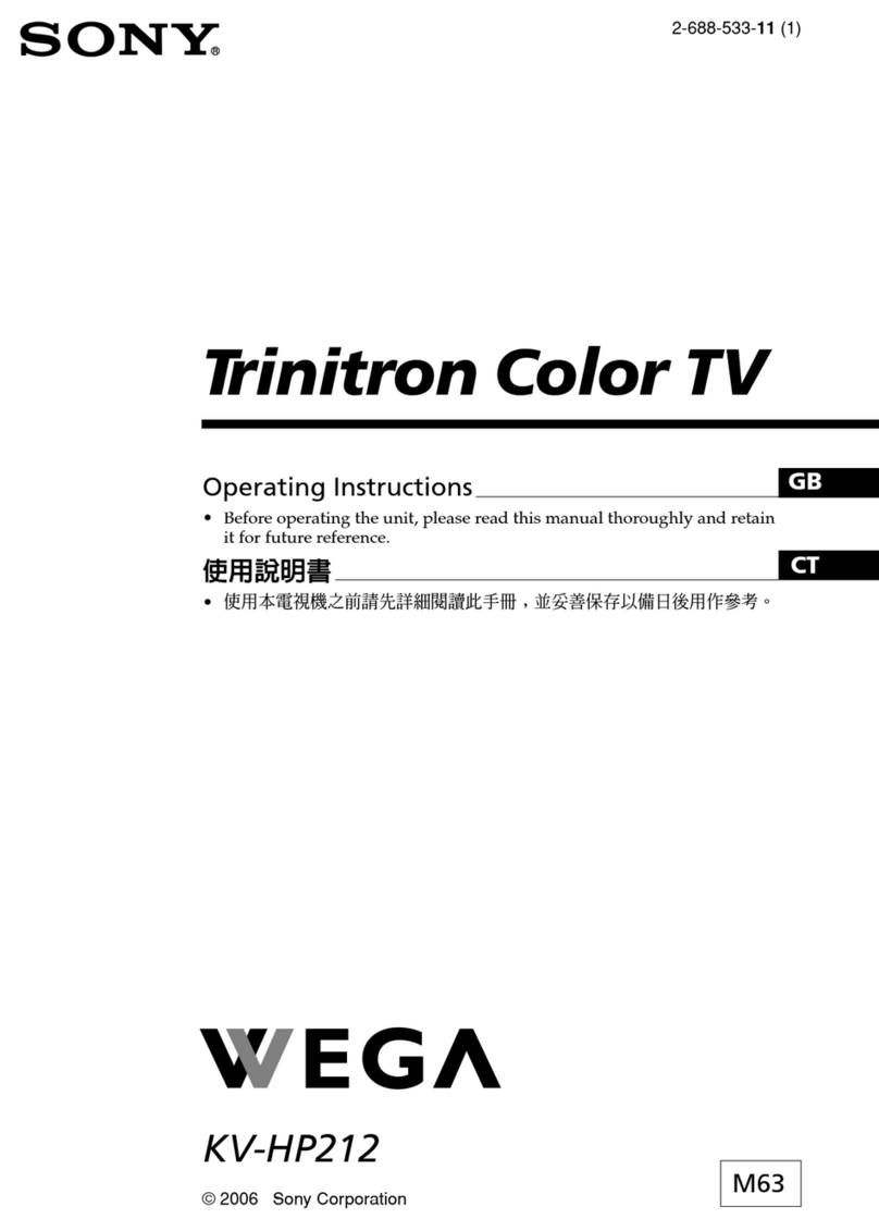 Sony Wega KV-HP212 User manual Sony Wega KV-HP212 User manual