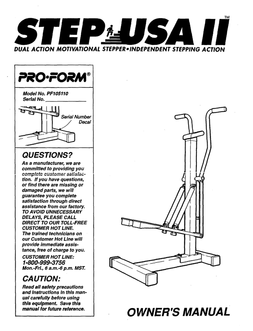 Pro-Form Step Usa II PF105110 User manual Pro-Form Step Usa II PF105110 User manual