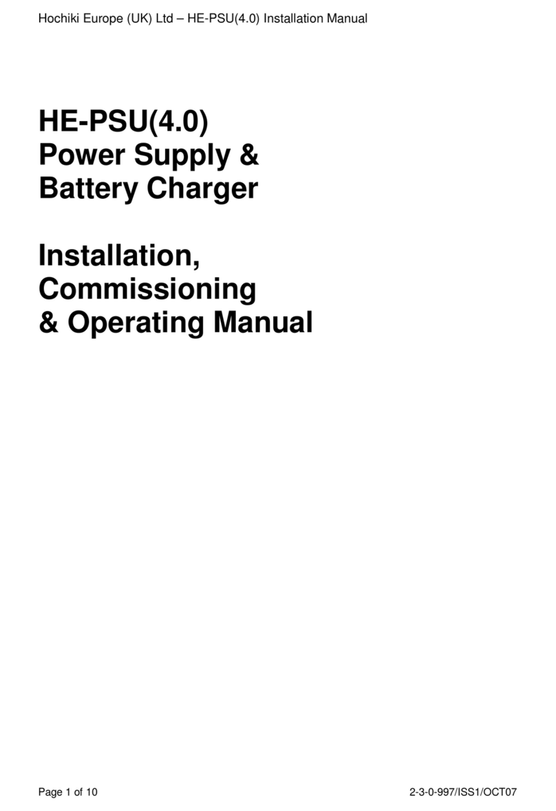 Hochiki HE-PSU(4.0) Installation, commissioning & operating  manual