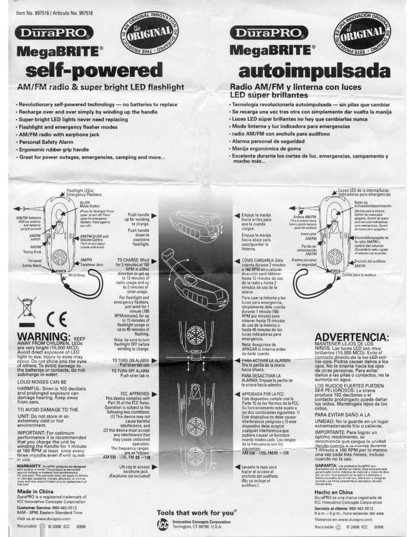 DuraPro MegaBRITE 997516 quick guide