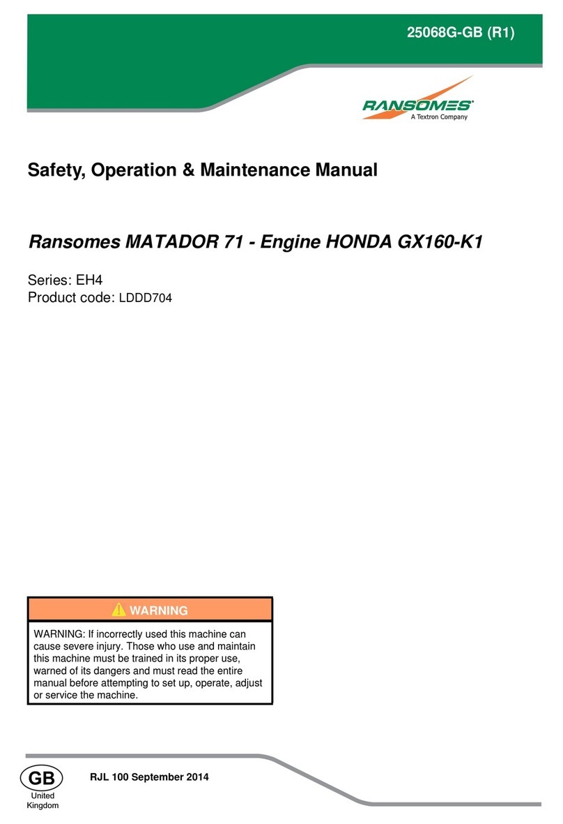 Ransomes Matador Safety, operation & maintenance manual