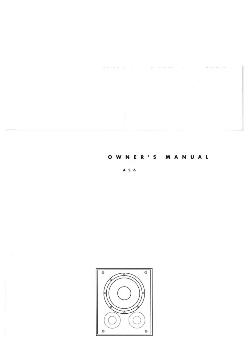 Bowers & Wilkins Active Subwoofer AS6 owner's manual