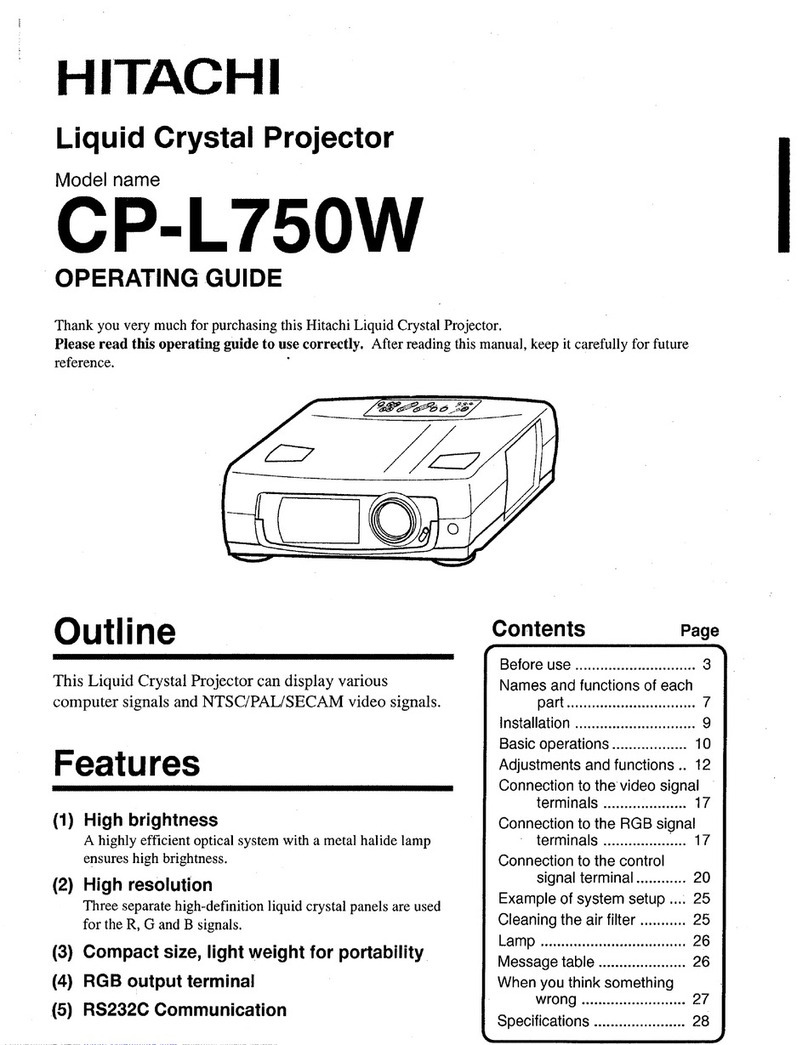 Hitachi CP-L750W User manual