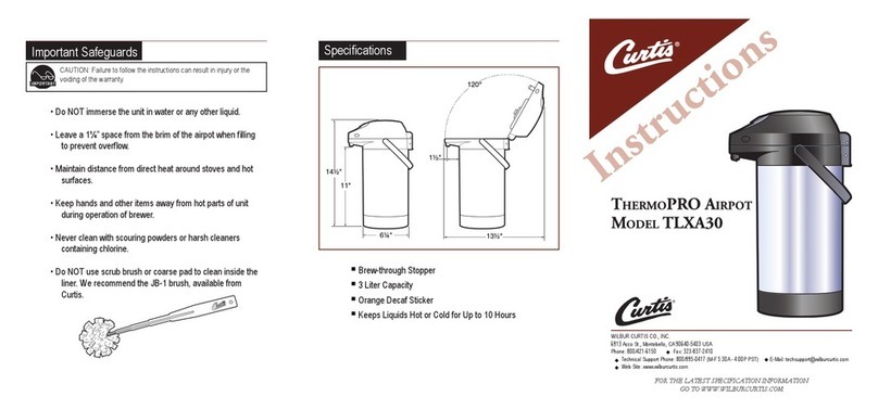Curtis TLXA30 User manual Curtis TLXA30 User manual