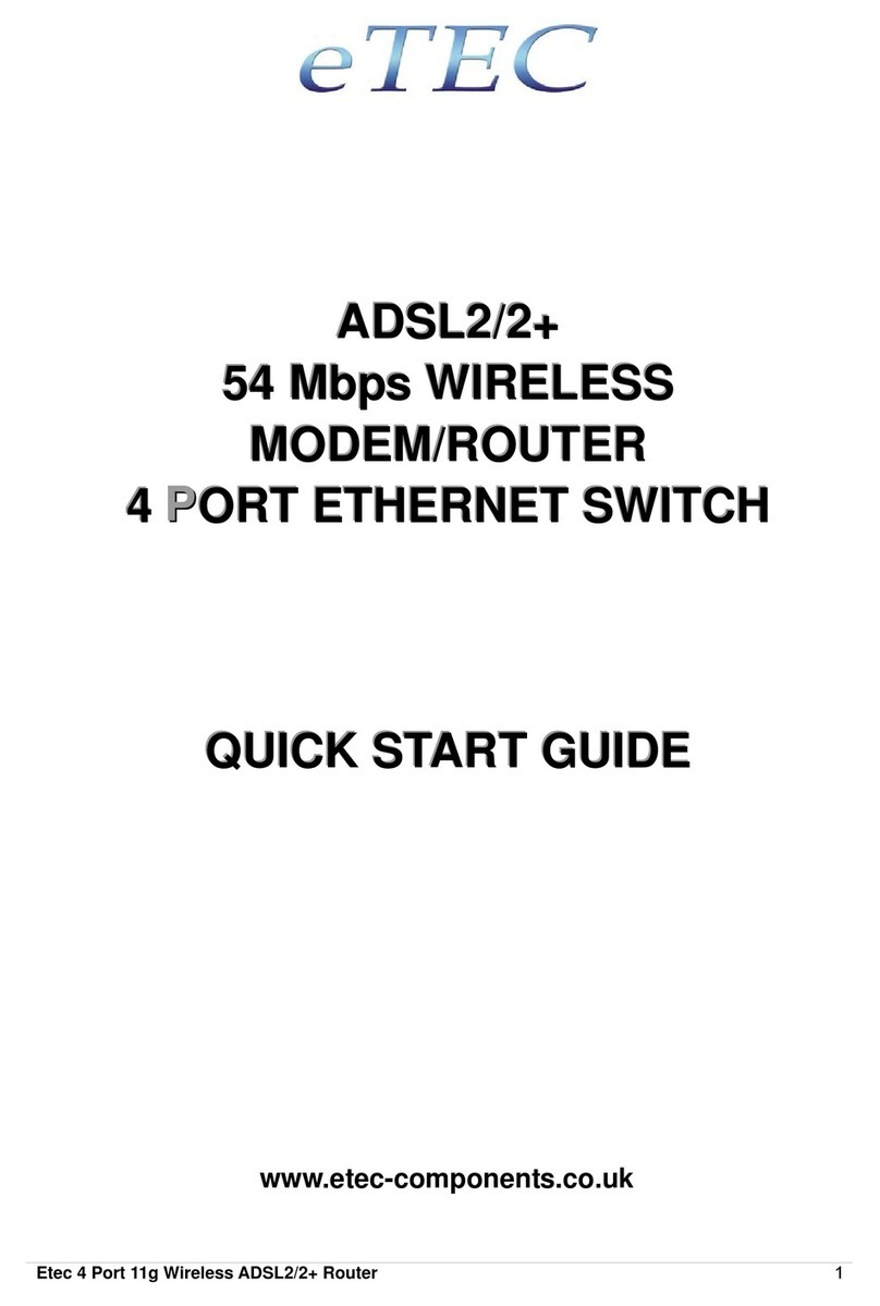 Etec PT-8411G quick start guide