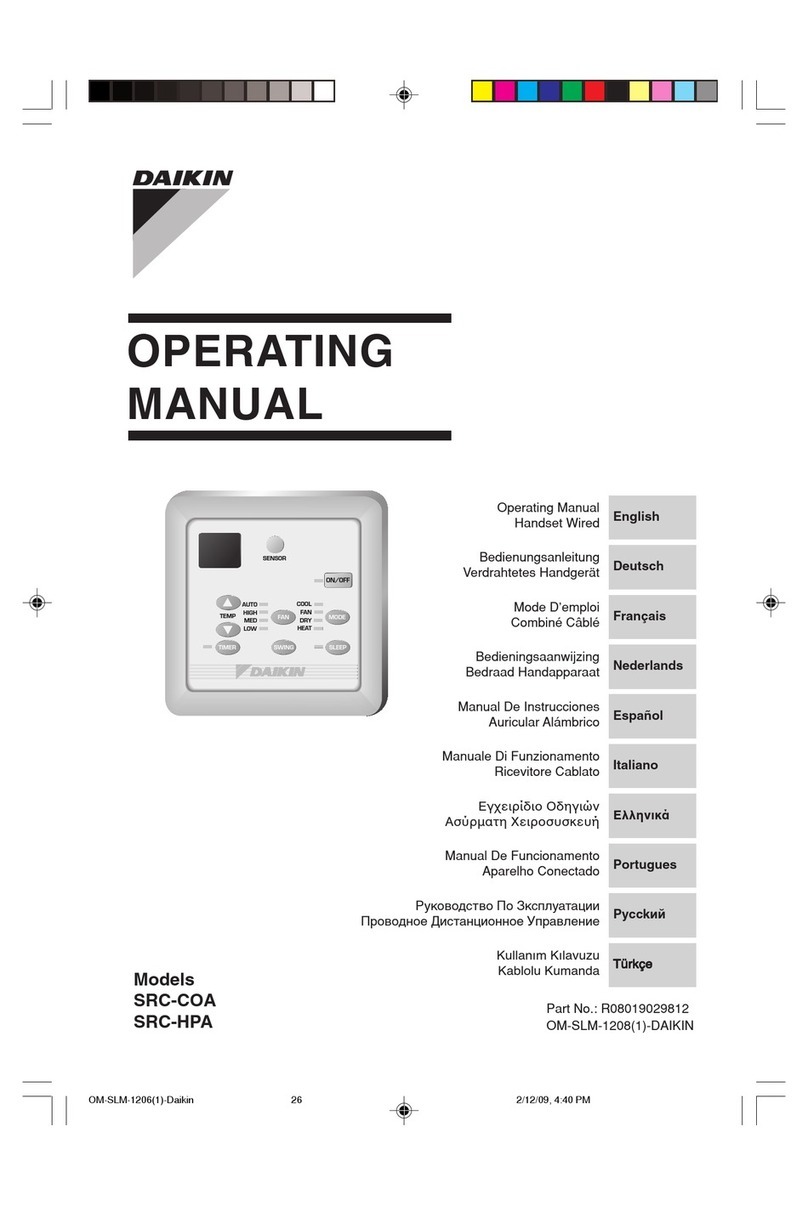 Daikin SRC-COA operating manual