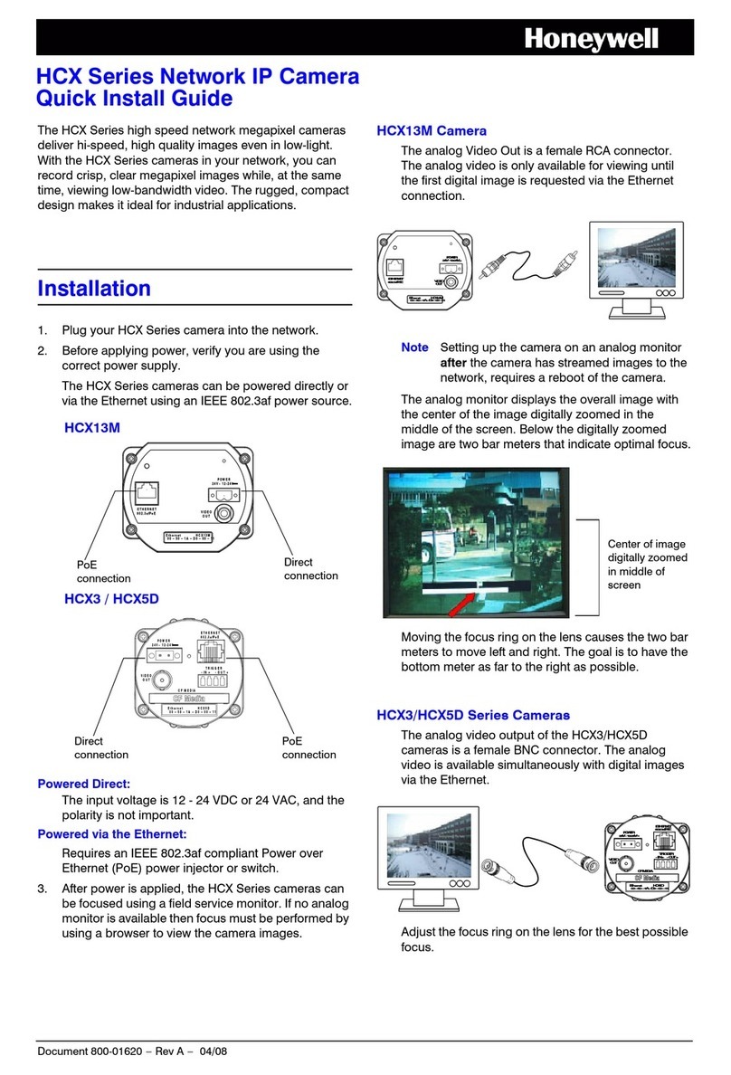 Honeywell HCX Series Quick install guide