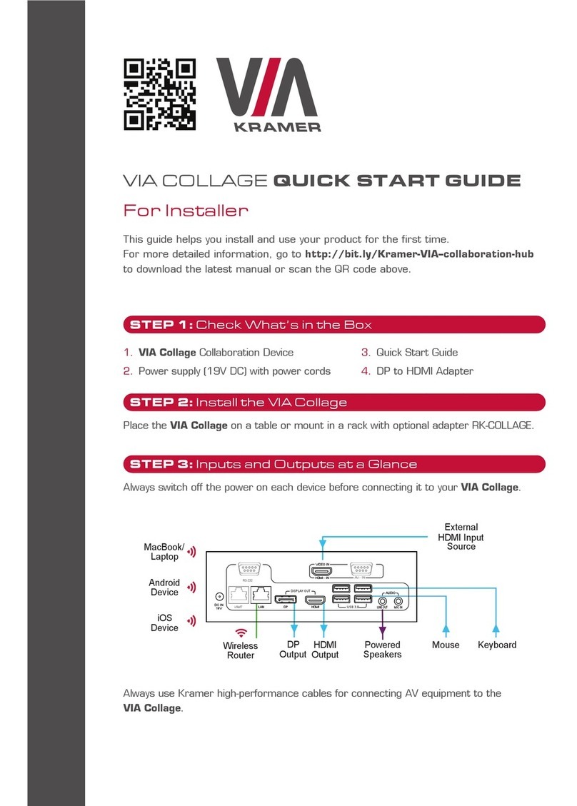 Kramer VIA Collage quick start guide
