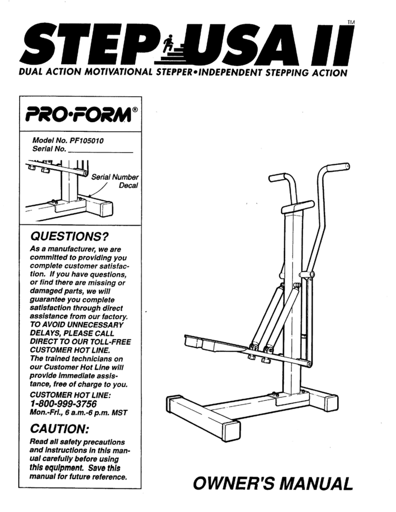 Pro-Form Step USA II PF105010 User manual Pro-Form Step USA II PF105010 User manual