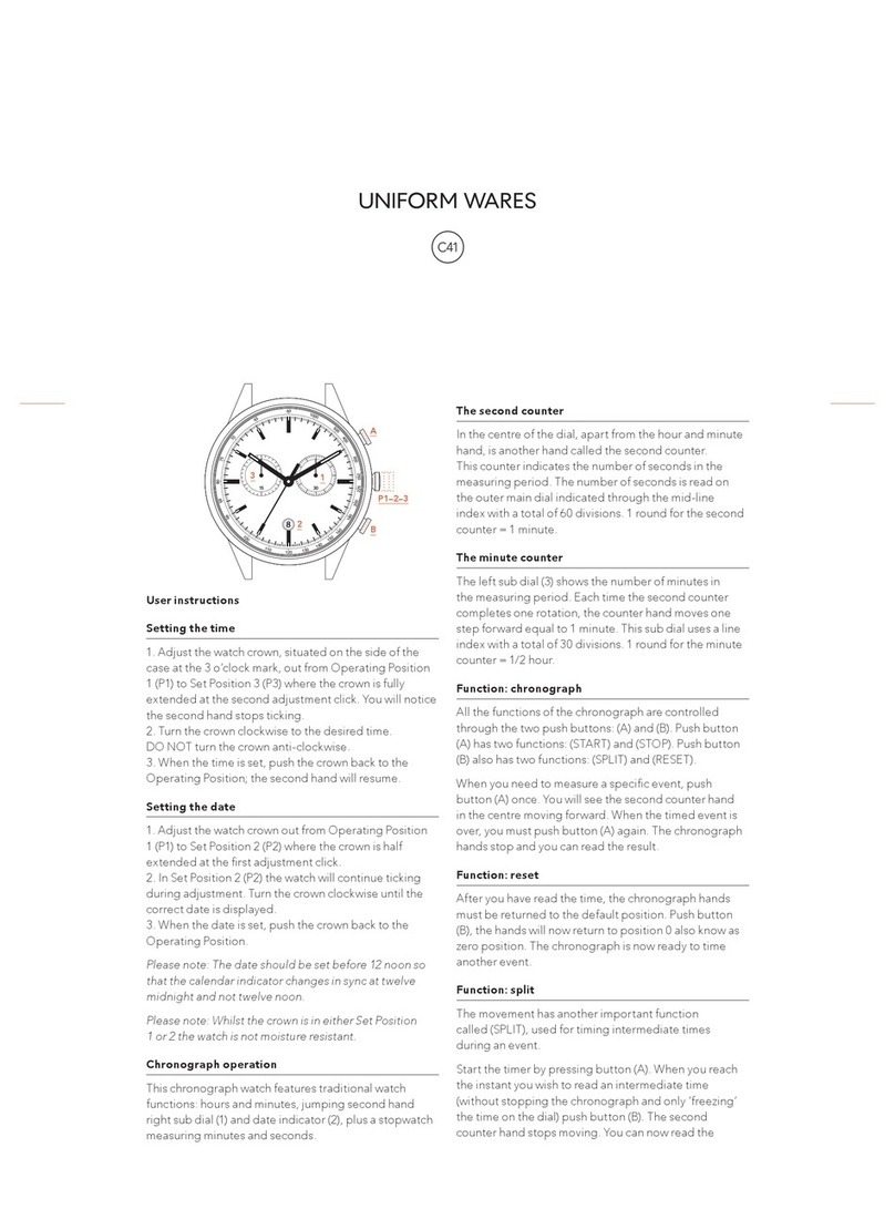 Uniform Wares C41 User instructions