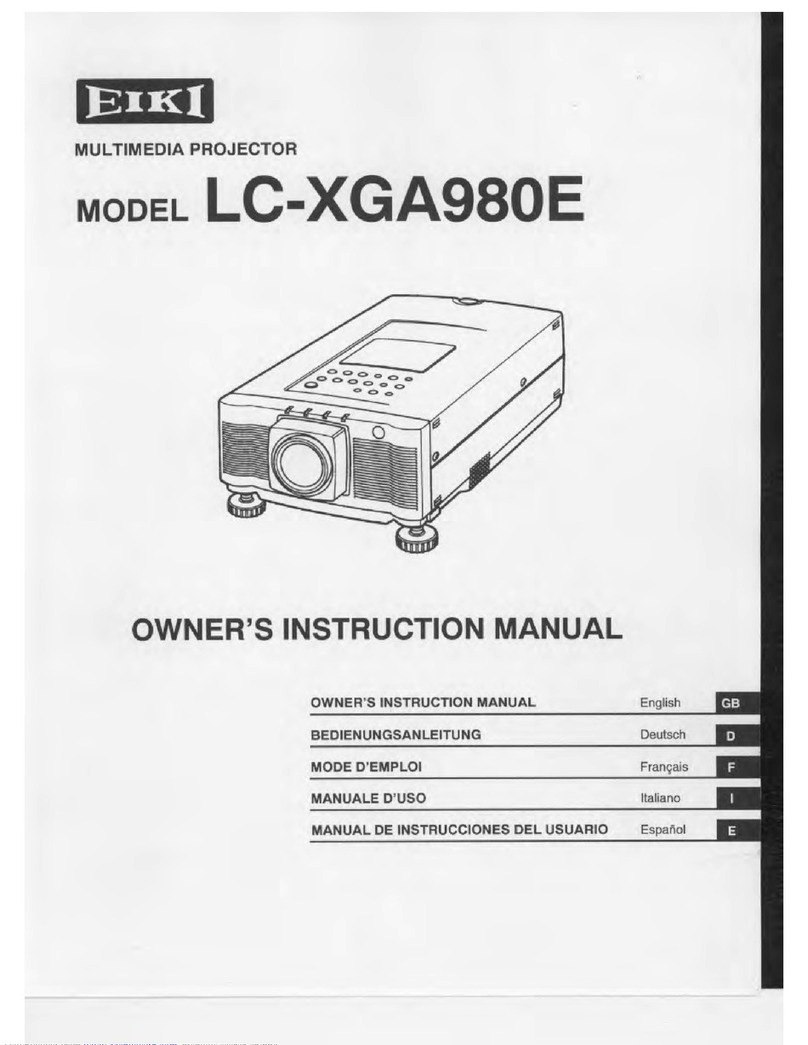 Eiki LC-XGA980E Setup guide Eiki LC-XGA980E Setup guide
