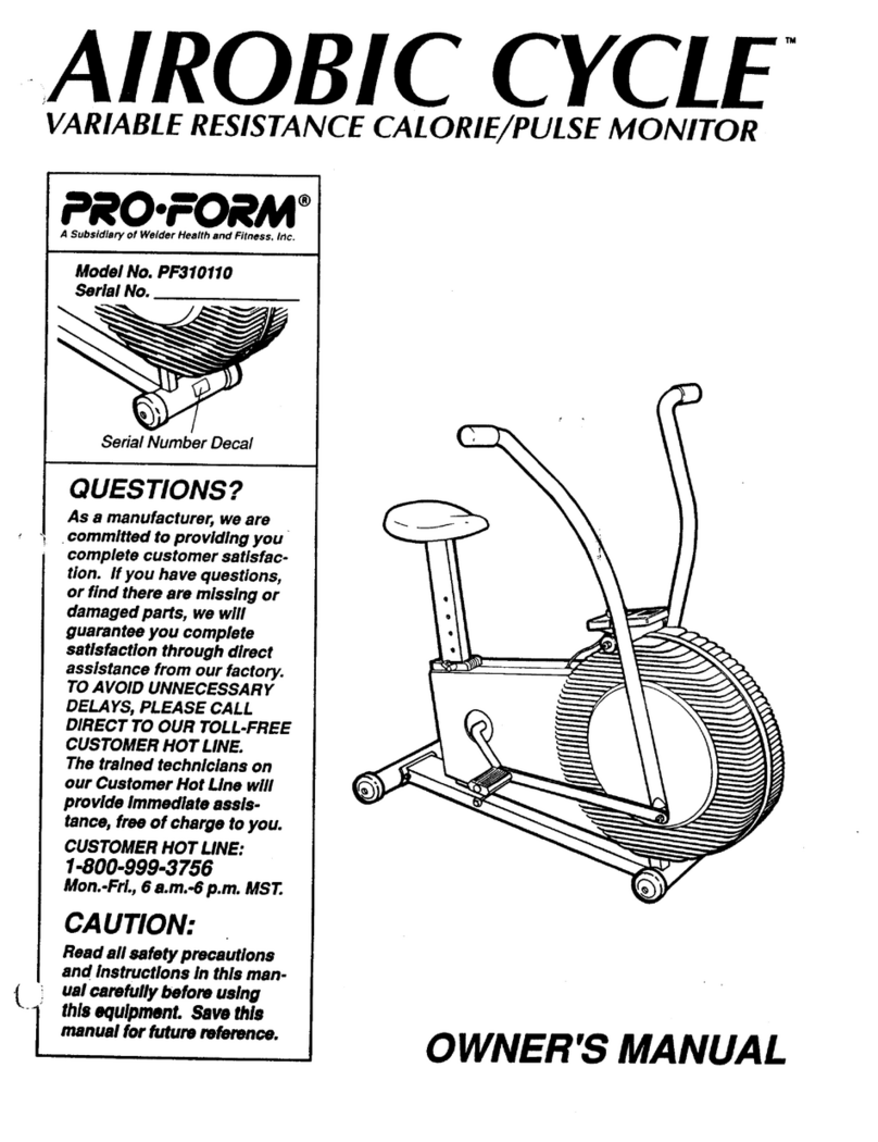 Pro-Form Airobic Cycle PF310110 User manual