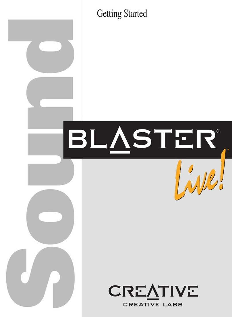 Creative Sound Blaster Live! User manual