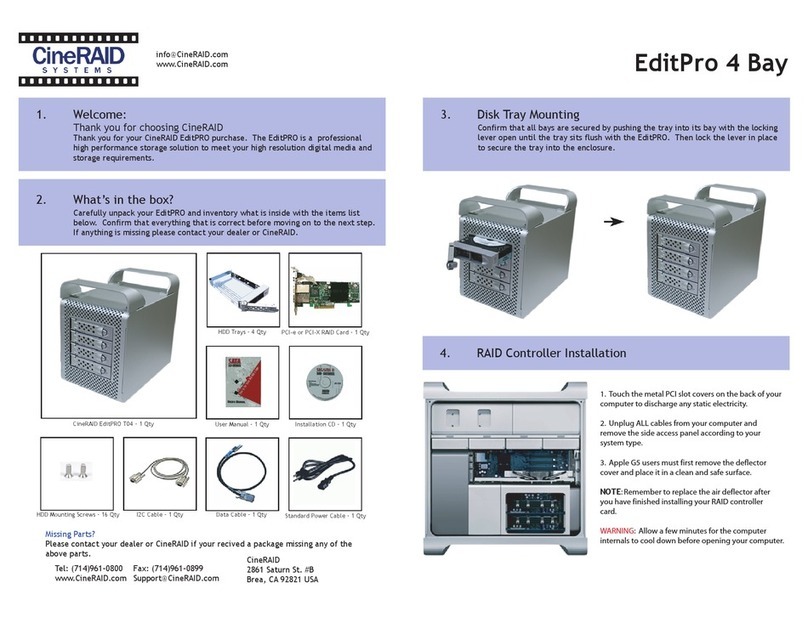 CineRAID EditPro T4 4 Bay manual