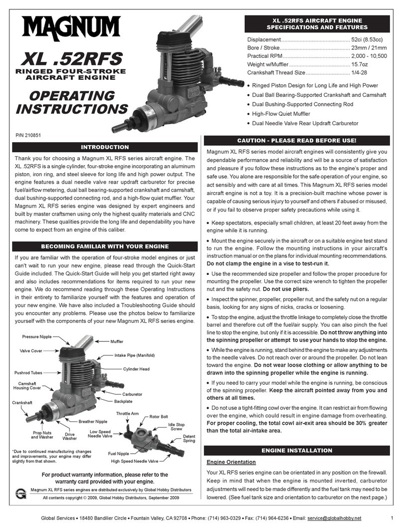 Magnum XL .52RFS operating instructions